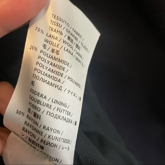 Stella McCartney Double Breasted Long Navy Blue Pea Coat - Picture 3 of 8